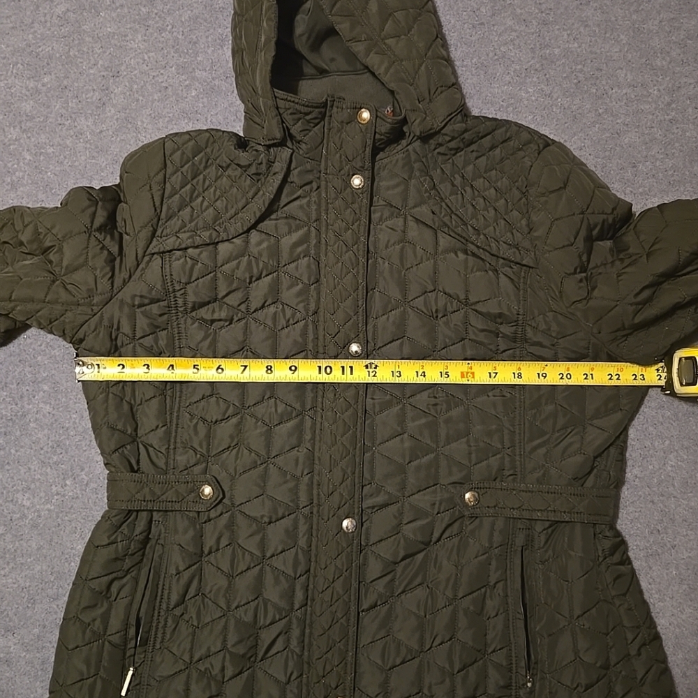 Weatherproof Women's Quilted Puffer Jacket‎ - Olive Green - Picture 10 of 11